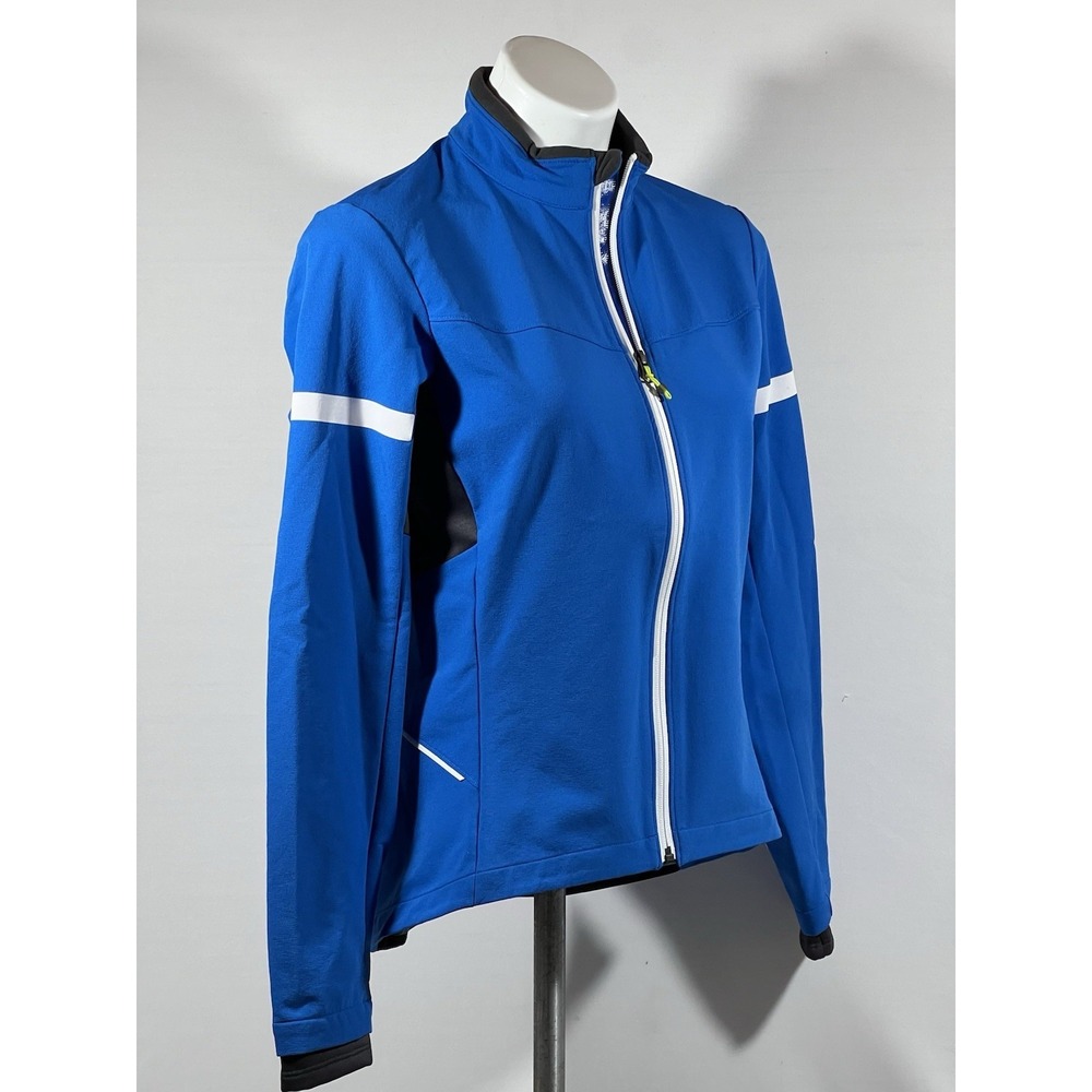 Novara Cycling Jacket Mens Blue Reflective Full Zip Performance Riding - Picture 12 of 16